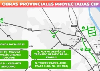 Ruta 91: harán una rotonda en el cruce con Ruta 34 y una variante para camiones en Serodino