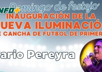 El Club Atlético Correa inaugura su iluminación con el show de Mario Pereyra