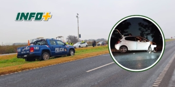 Un auto intentó pasar a un camión en autopista pero colisionaron: no hubo heridos