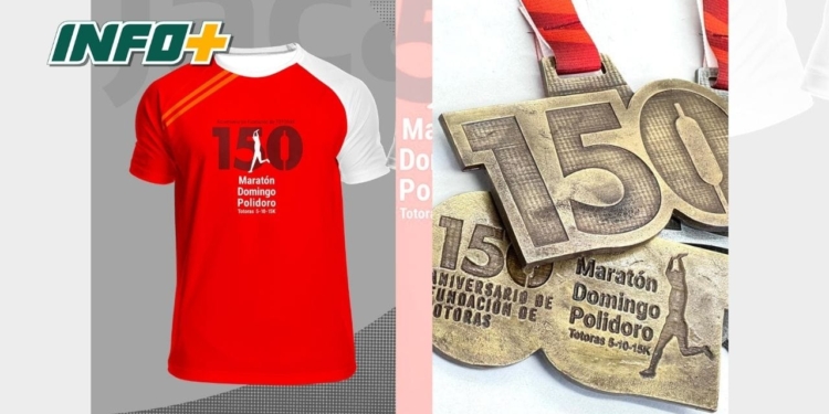 Presentaron la remera oficial y medallas de la 4ª Maratón “Domingo Polidoro” en Totoras