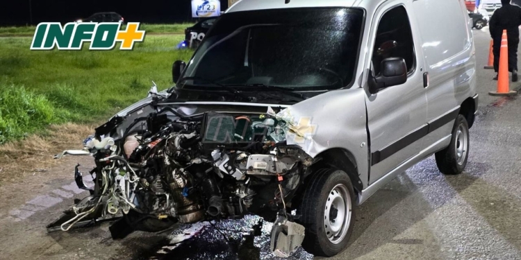 Fuerte impacto entre dos vehículos en el cruce de rutas 34 y 65 en San Genaro