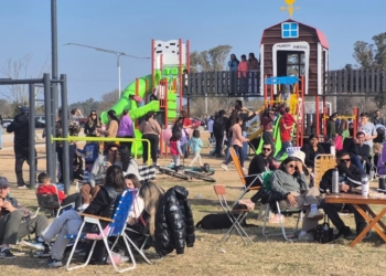 Totoras inauguró el Parque de la Fundación y la obra de calle Laprida con una gran fiesta