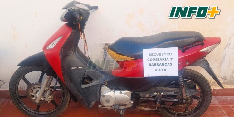 Recuperaron una moto en Barrancas que tenía pedido de secuestro por robo