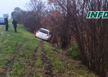 Un joven de Monje despistó en Ruta 11 cerca de Barrancas: no sufrió heridas