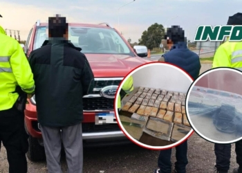 Dos detenidos en autopista con armas y 5 millones de pesos