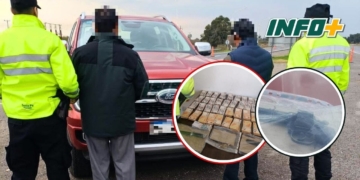 Dos detenidos en autopista con armas y 5 millones de pesos