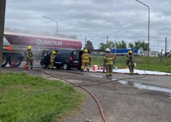 Realizaron un simulacro en Barrancas: accidente y derrame de «sustancias peligrosas»