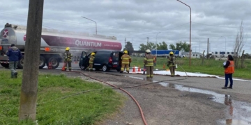 Realizaron un simulacro en Barrancas: accidente y derrame de “sustancias peligrosas”