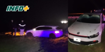 Un auto con dos jóvenes a bordo despistó sobre autopista en Barrancas