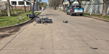 Grave accidente entre dos motos en Totoras: los conductores fueron hospitalizados