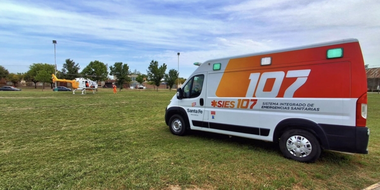 Un joven sufrió una descarga eléctrica en zona rural de Serodino y fue derivado en helicóptero
