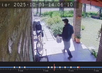 Andino: robó una bicicleta en una casa, quedó filmado y lo buscan en la región
