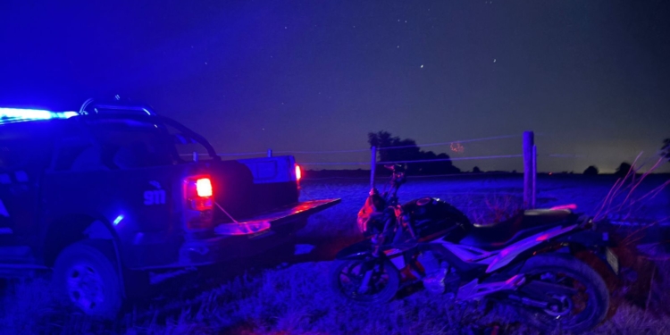 Un hombre herido al despistar con su moto sobre Ruta 65 en Díaz