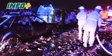 Un auto se incendió en zona rural de Gaboto: sus ocupantes no sufrieron heridas