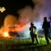 Un auto se incendio en Oliveros y sus tres ocupantes lograron salir a tiempo
