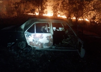Robo a mano armada en Arocena: golpearon a un comerciante e incendiaron el vehículo en autopista