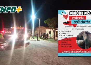 Piden donaciones para la familia de Centeno que sufrió el incendio de su vivienda