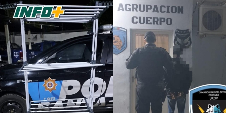 Un joven fue aprehendido por robar un tender de ropa en Coronda: quedó filmado
