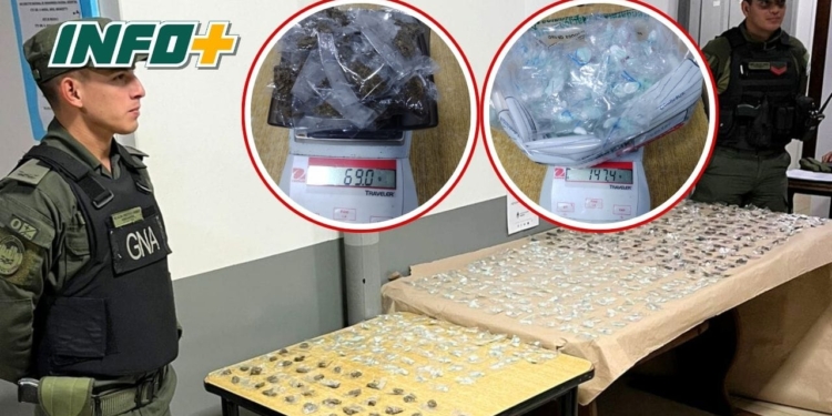 Gendarmería secuestró más de 400 dosis de cocaína en Puerto San Martín