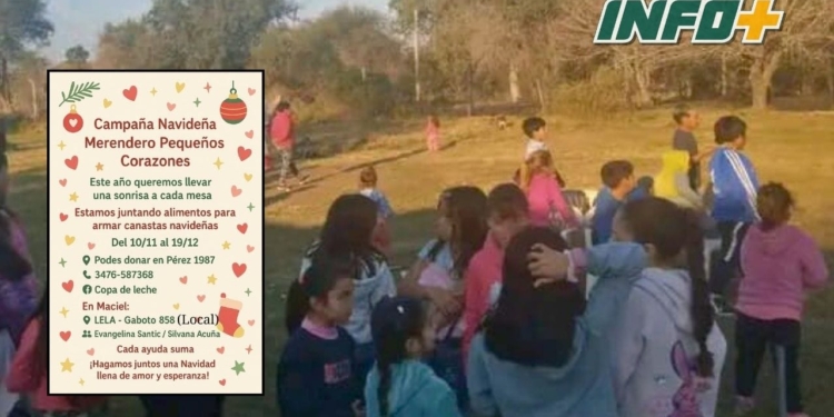 Gaboto y Maciel se unen por una Navidad solidaria junto al Merendero Pequeños Corazones