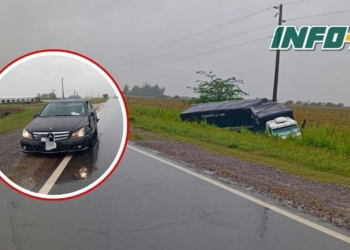 Arocena: un camión y un auto impactaron sobre Ruta 80