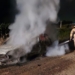 Se prendió fuego un auto entre Díaz y Casalegno