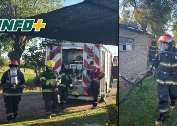 Incendio en el baño de una vivienda de Totoras: dos personas asistidas con oxígeno