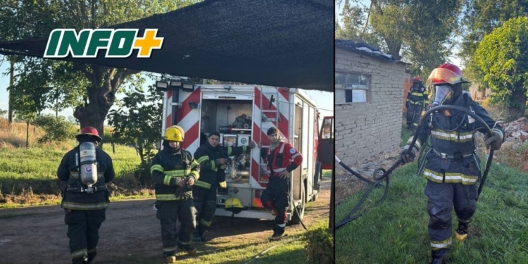 Incendio en el baño de una vivienda de Totoras: dos personas asistidas con oxígeno
