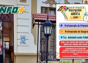 El ISET Nº 59 de Maciel abrió las inscripciones para los profesorados del ciclo 2026