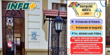 El ISET Nº 59 de Maciel abrió las inscripciones para los profesorados del ciclo 2026