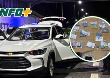 Detuvieron a un hombre que viajaba por la 34 con su hija de 4 años y gran cantidad de droga