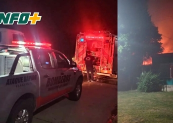 Una vivienda se incendió por completo en Fray Luis Beltrán