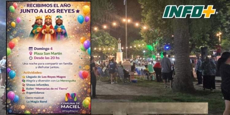 Maciel recibirá el año junto a los Reyes Magos con una gran celebración en Plaza San Martín