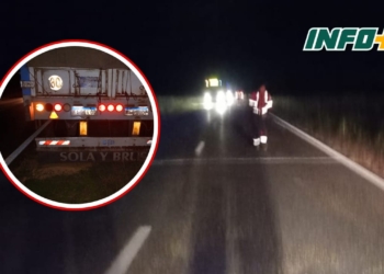 Totoras: un camión tuvo un desperfecto y derramó su carga sobre Ruta 91