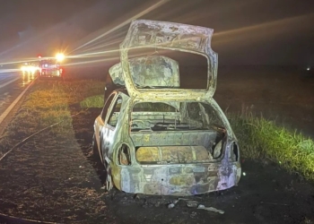 Ruta 34: se incendió un auto en la banquina y la conductora logró escapar a tiempo
