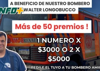 Gran rifa solidarida para el bombero voluntario de Andino Walter Longobucco