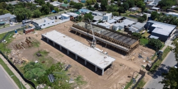 Avanza la construcción de la Escuela Técnica N° 712 en Timbúes