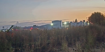 Bomberos controlaron un incendio forestal que amenazaba a un frigorífico en Totoras