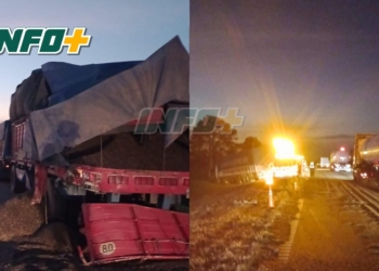 Dos camiones colisionaron por alcance sobre autopista en Timbúes