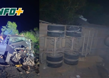 Un hombre con lesiones graves tras un choque entre un auto y un camión en Ruta 65