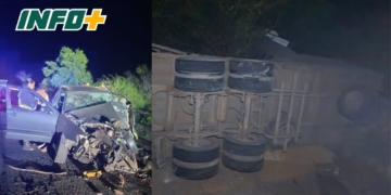 Un hombre con lesiones graves tras un choque entre un auto y un camión en Ruta 65