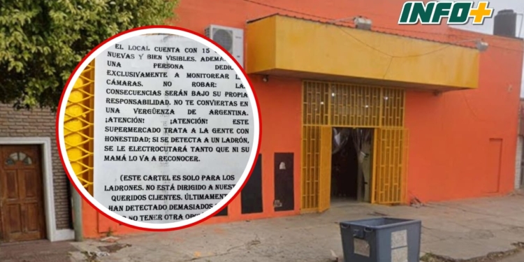 «Ni su mamá lo va a reconocer»: un supermercado de la región amenaza con «electrocutar» a delincuentes