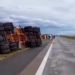 Confirman que fueron 12 camiones los que volcaron por las ráfagas de viento