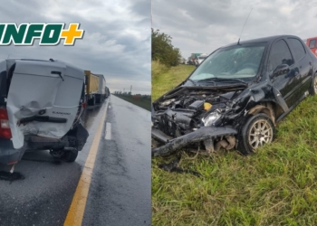 Choque entre dos vehículos sobre la Ruta 91 dejó a dos personas heridas