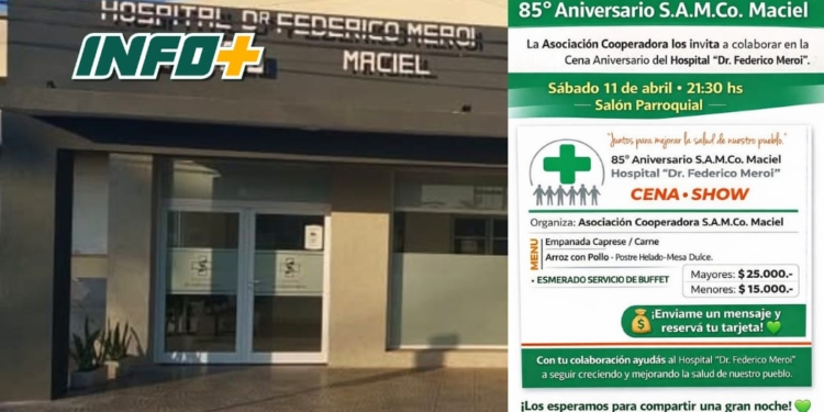 El SAMCo Maciel celebrará sus 85 años con una gran cena show e invitan a los vecinos a ser parte