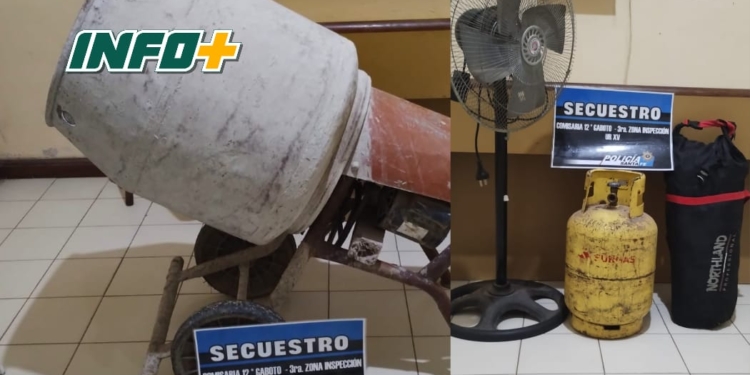 Robó una máquina hormigonera en Gaboto, fue descubierto pero logró escapar