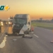 Dos vehículos chocaron por alcance en autopista: un conductor herido