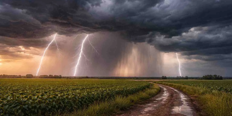 Alerta naranja para la región por probables tormentas en la noche el viernes