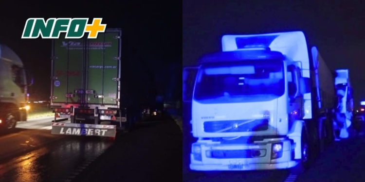 Un chofer y su acompañante heridos tras un choque entre camiones en autopista