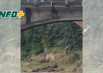 Andino: La Guardia Urbana intervino ante la práctica de Slackline sin autorización sobre el Carcarañá